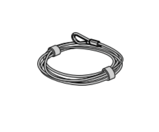 Cord. sollev. 4mm, lunghez. 8000mm con redancia e morsetto a pressione
