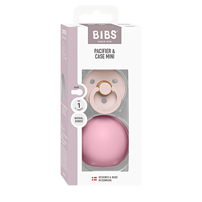 Bibs Colour Pacifier Latex Size 1 Petal/ Paci Case Mini Baby Pink