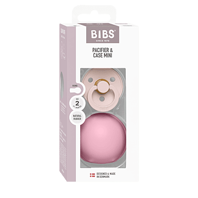 Bibs Colour Pacifier Latex Size 2 Petal/ Paci Case Mini Baby Pink