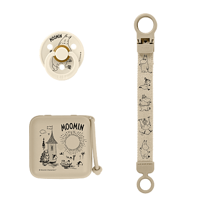Bibs Moomin Gift Set Soothe & Go Latex Size 2 Vanilla