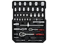 Tool set with ratchet wrench alum case 187 pcs Geko G10856