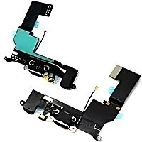 Apple iPhone SE - Replacement Dock Flex Cable With Microphone, Charging Port And Headphone Jack - Black