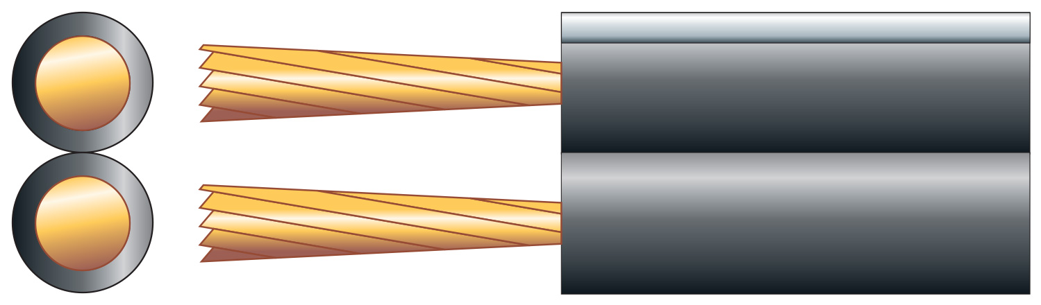 Heavy Duty Figure 8 Speaker Cable Black 2.50mm² 100m