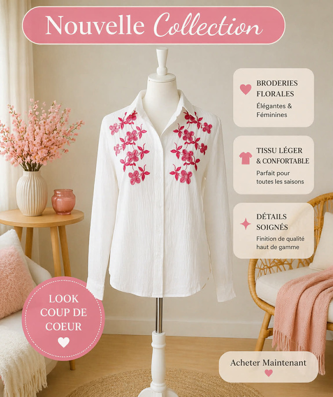Chemisier gaze de coton