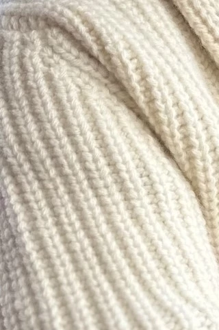Cardigan col châle cachemire - Creme