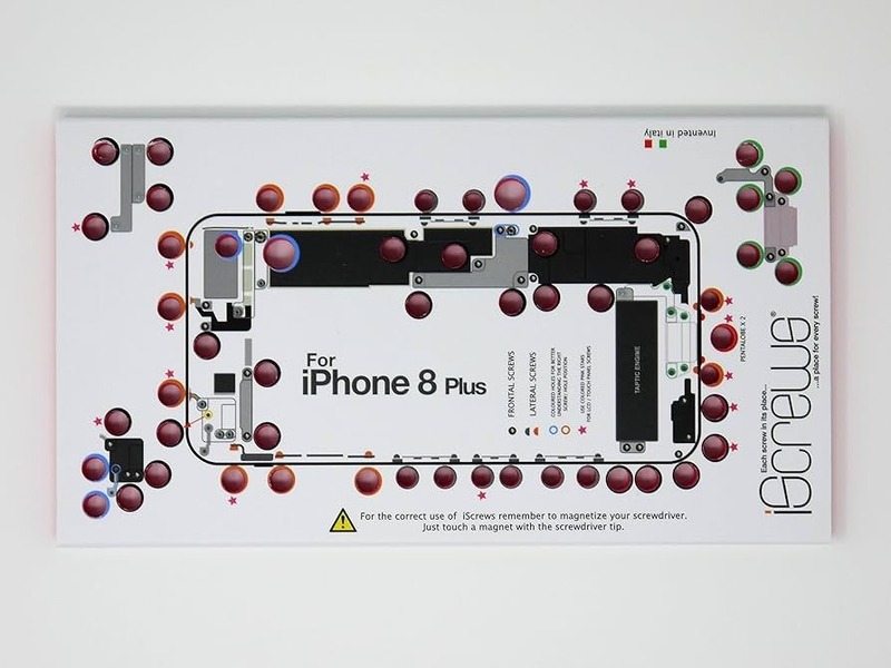 DottorPod iScrews tool - iPhone 8 Plus - Screw holder , cup with detailed diagram