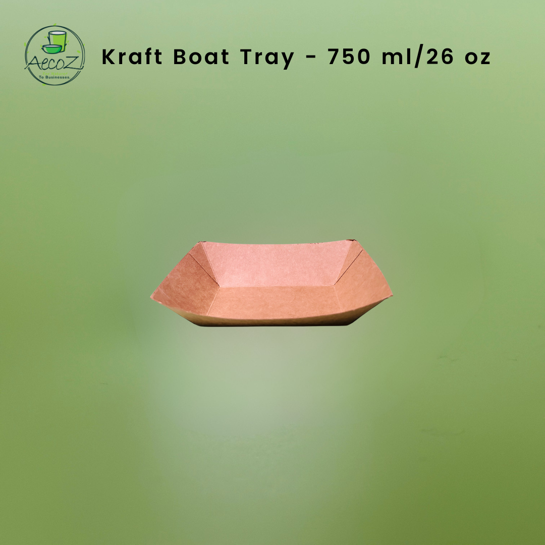 Kraft Boat Tray - 750 ml/26 oz - Box