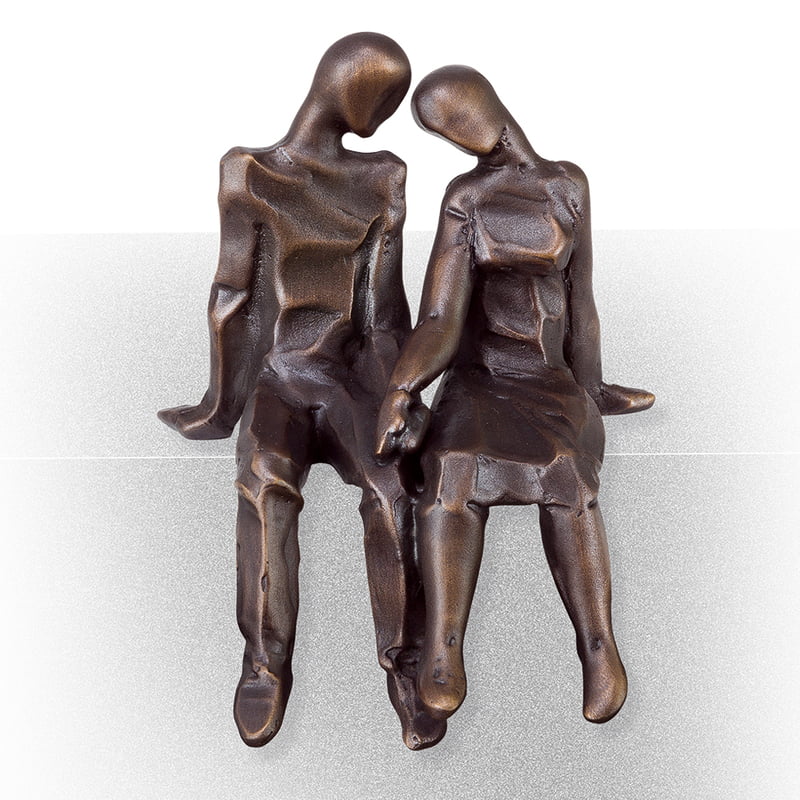 Zittend paar brons Zittend paar brons