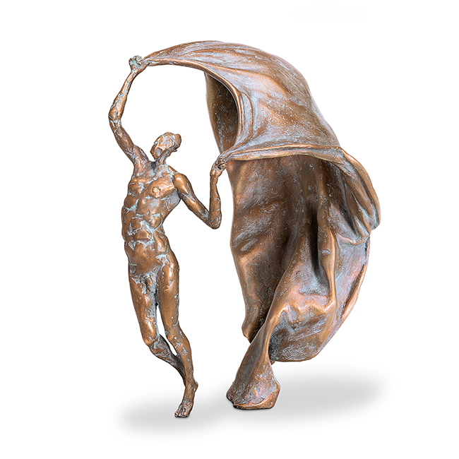 Bronzen beeld vrijheid van doel