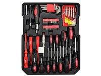 Tool set with ratchet wrench alum case 187 pcs Geko G10856