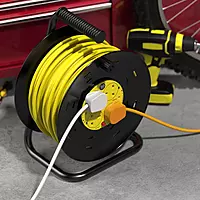 SLx Extension Cable Reel with Four 13A Sockets 50m