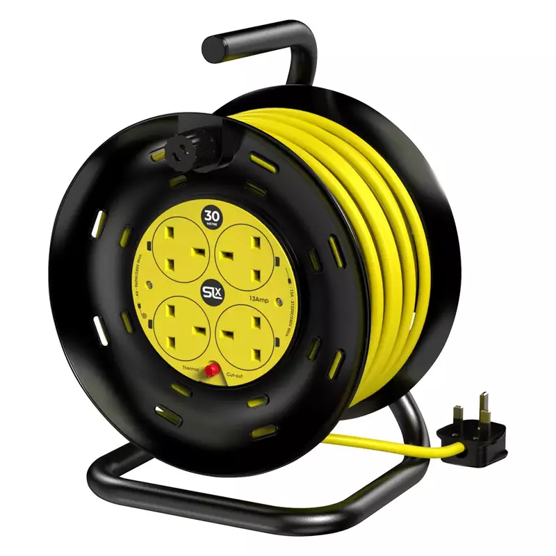 SLx Extension Cable Reel with Four 13A Sockets 30m
