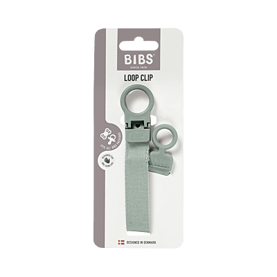 Bibs Pacifier Clip Loop Sage