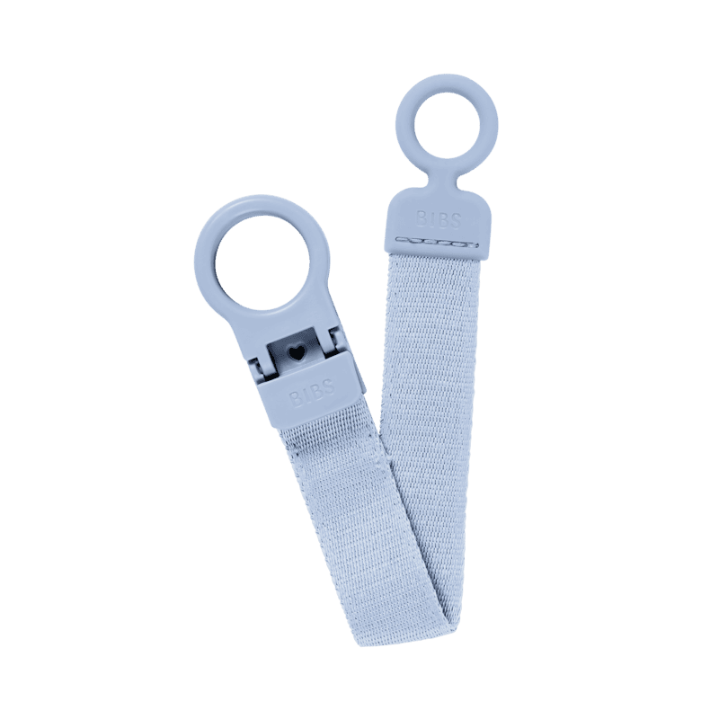 Bibs Pacifier Clip Loop  Dusty Blue