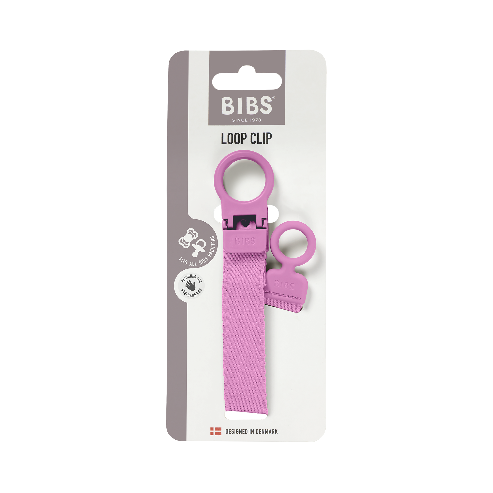 Bibs Pacifier Clip Loop Bubblegum