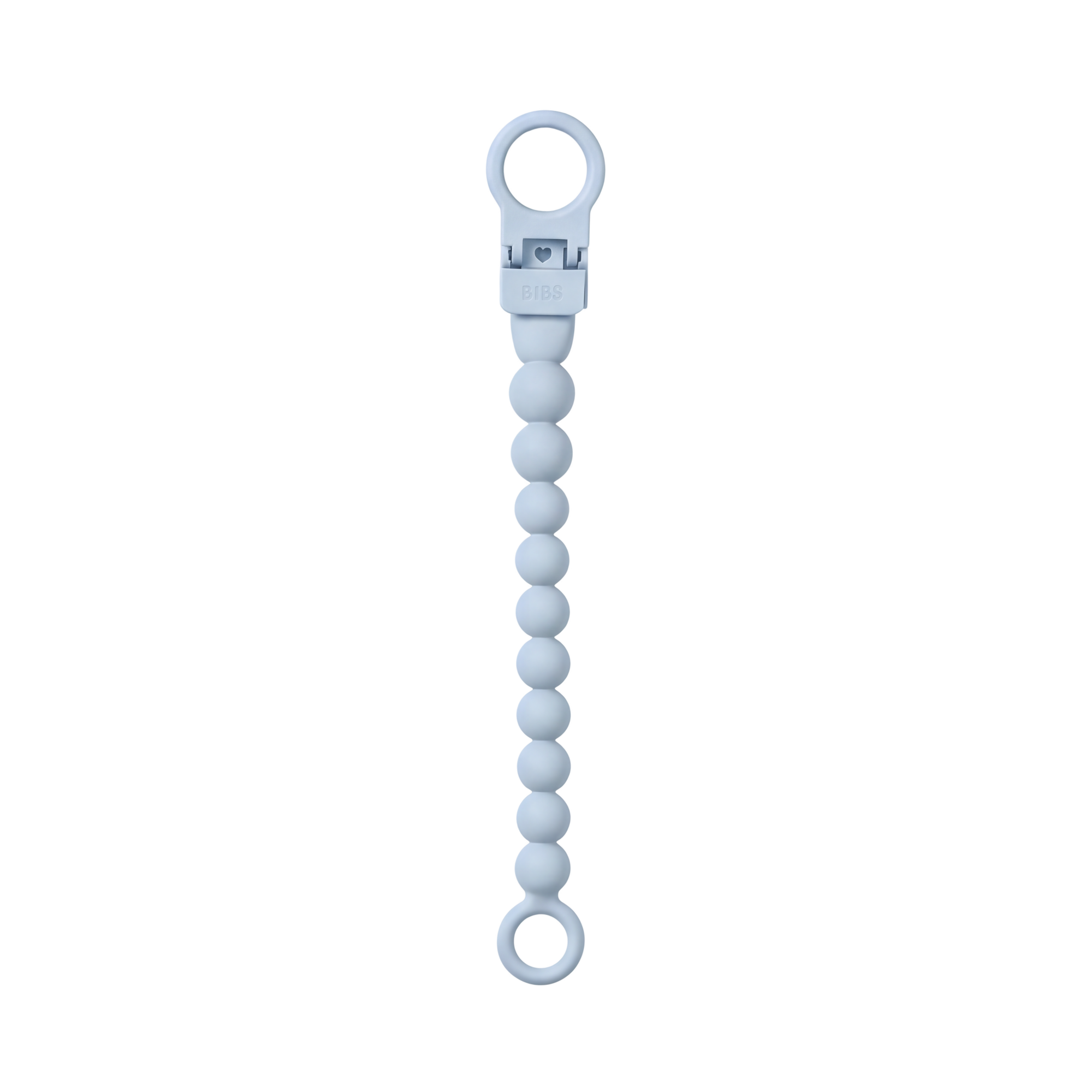 Bibs Pacifier Clip Beaded Baby Blue
