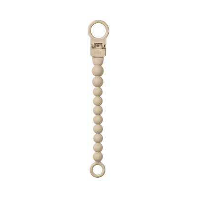 Bibs Pacifier Clip Beaded Vanilla