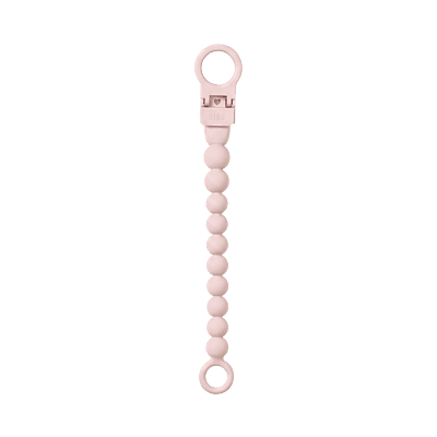 Bibs Pacifier Clip Beaded Blush