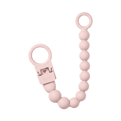 Bibs Pacifier Clip Beaded Petal
