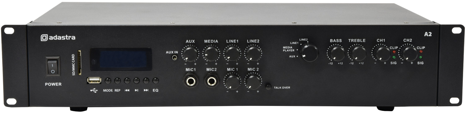 Adastra A2 Stereo PA Amplifier 2x 200W /4 Ohms