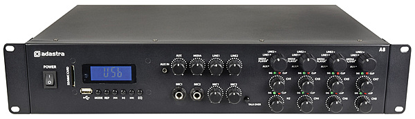 Adastra A8 Stereo PA Amplifier 8x 200W /4 Ohms