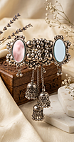 Boho Mirror Work Oxidized Bangle