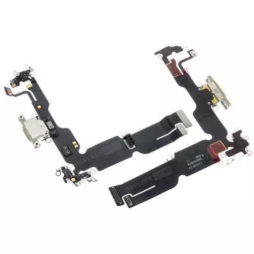 Genuine iPhone 15 Plus - Replacement Charging Port Flex Cable With Microphone - Original - Reclaimed - Yellow