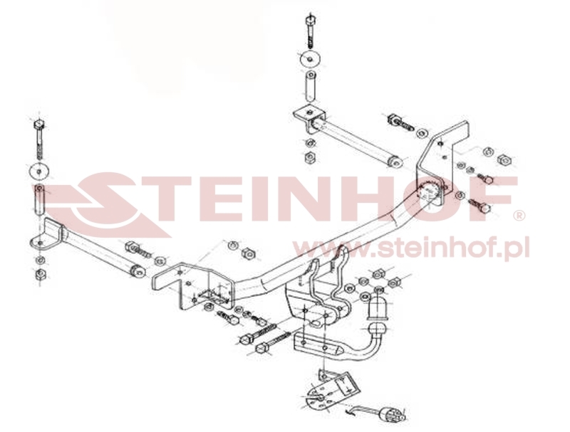 Audi 80 Estate (B4)
(excl. Quattro) Tow Bar (1991-1995) A-052