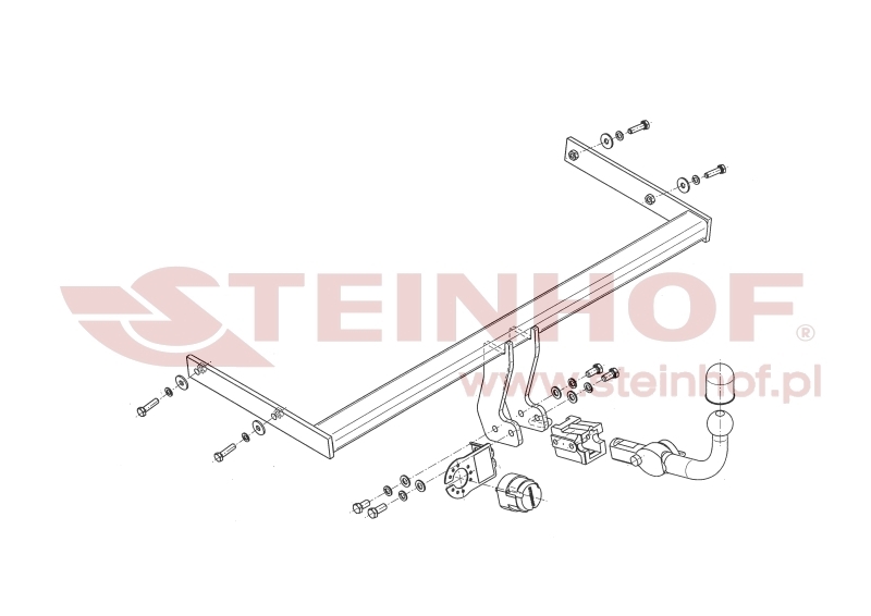 Audi A3 Sportback 5D (incl. Quattro) Tow Bar (2004-2008) A-065
