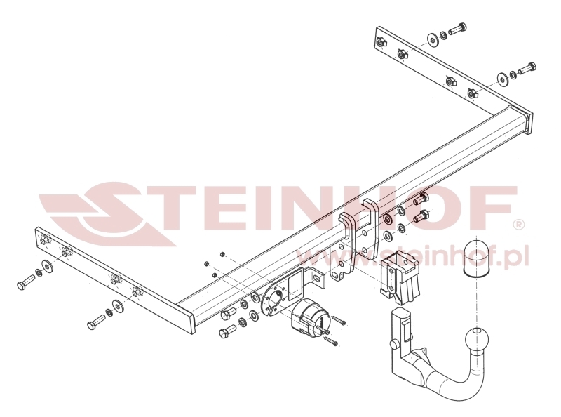 Audi A3 3D Tow Bar (2008-2012) A-067