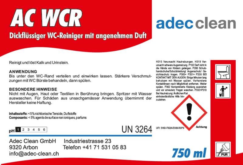 AC WCR | WC Reiniger | 750ml AC WCR | WC Reiniger | 750ml