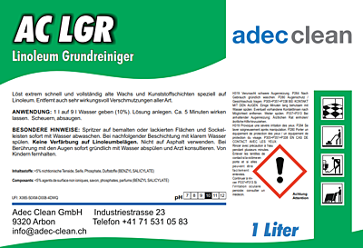 AC LGR | Linoleum Grundreiniger | 1 Liter