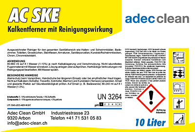 AC SKE | Kalkentferner mit Reinigungswirkung | 10 Liter