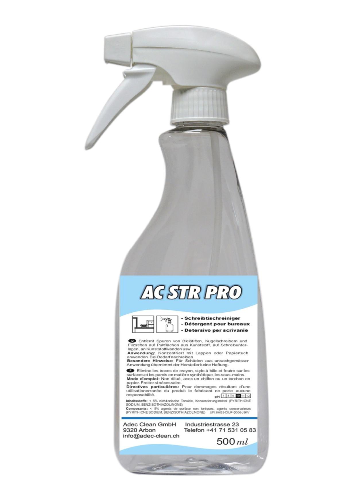 AC STR PRO | Schreibtischreiniger | Sprühflasche | 500 ml
