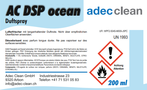 AC DSP | Duftspray | Ocean | 200 ml