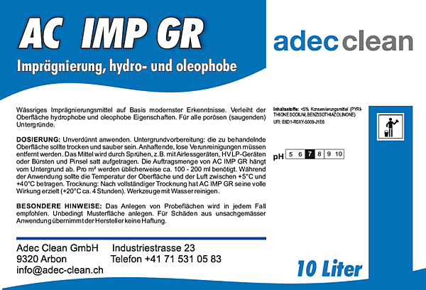 AC IMP GR | Graffiti Imprägnierung | 10 Liter