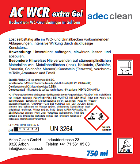 AC WCR extra Gel | 750 ml AC WCR extra Gel | 750 ml