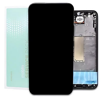 For Samsung A34 5G , A346 - Replacement AMOLED Touch Screen Assembly With Chassis - Graphite - Service Pack - GH82 - 31200A