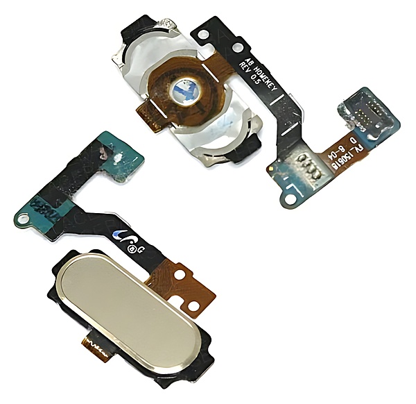 For Samsung Galaxy A8 , A8000 - Replacement Home Button Flex Cable - Gold