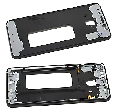For Samsung Galaxy A8 2018, A530 - Replacement Mid Frame Chassis With Buttons - Black