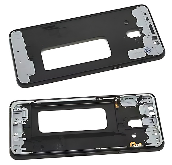 For Samsung Galaxy A8 2018, A530 - Replacement Mid Frame Chassis With Buttons - Black