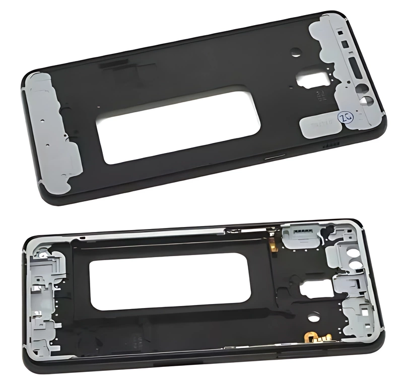 For Samsung Galaxy A8 2018, A530 - Replacement Mid Frame Chassis With Buttons - Black