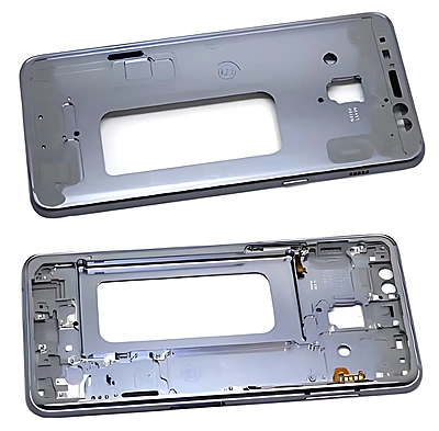 For Samsung Galaxy A8 2018, A530 - Replacement Mid Frame Chassis With Buttons - Blue