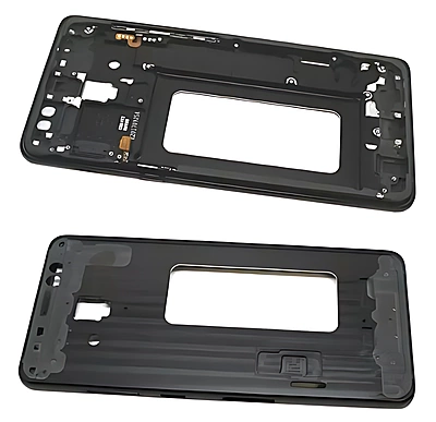 For Samsung Galaxy A8 Plus 2018, A730 - Replacement Mid Frame Chassis With Buttons - Black
