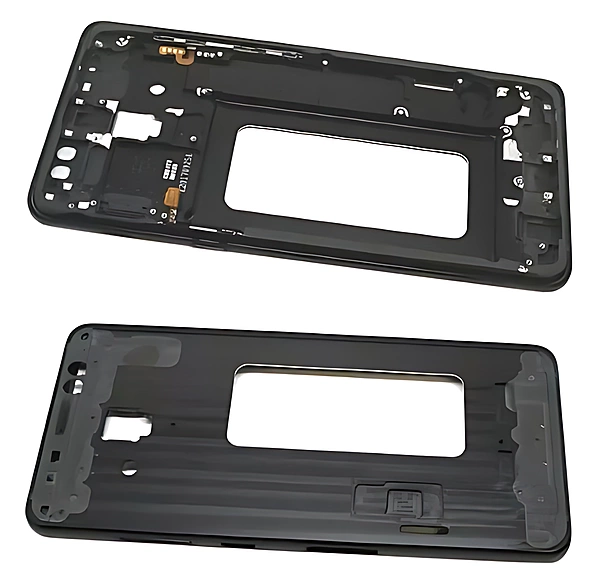 For Samsung Galaxy A8 Plus 2018, A730 - Replacement Mid Frame Chassis With Buttons - Black