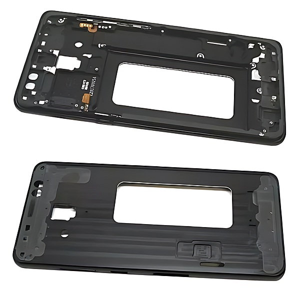 For Samsung Galaxy A8 Plus 2018, A730 - Replacement Mid Frame Chassis With Buttons - Black