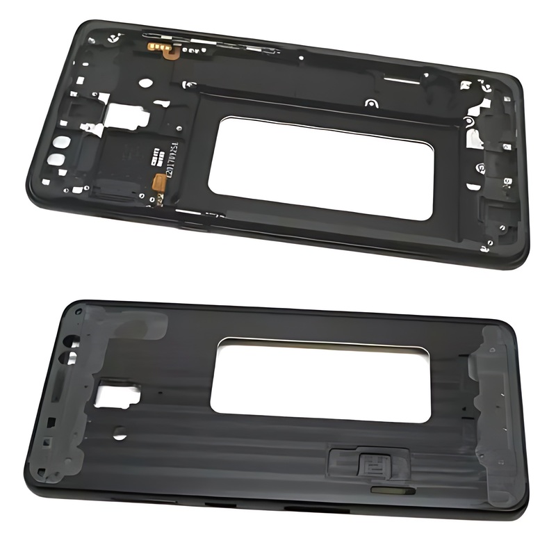 For Samsung Galaxy A8 Plus 2018, A730 - Replacement Mid Frame Chassis With Buttons - Black