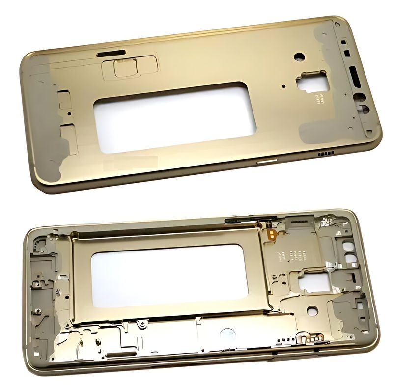 For Samsung Galaxy A8 Plus 2018, A730  - Replacement Mid Frame Chassis With Buttons - Gold