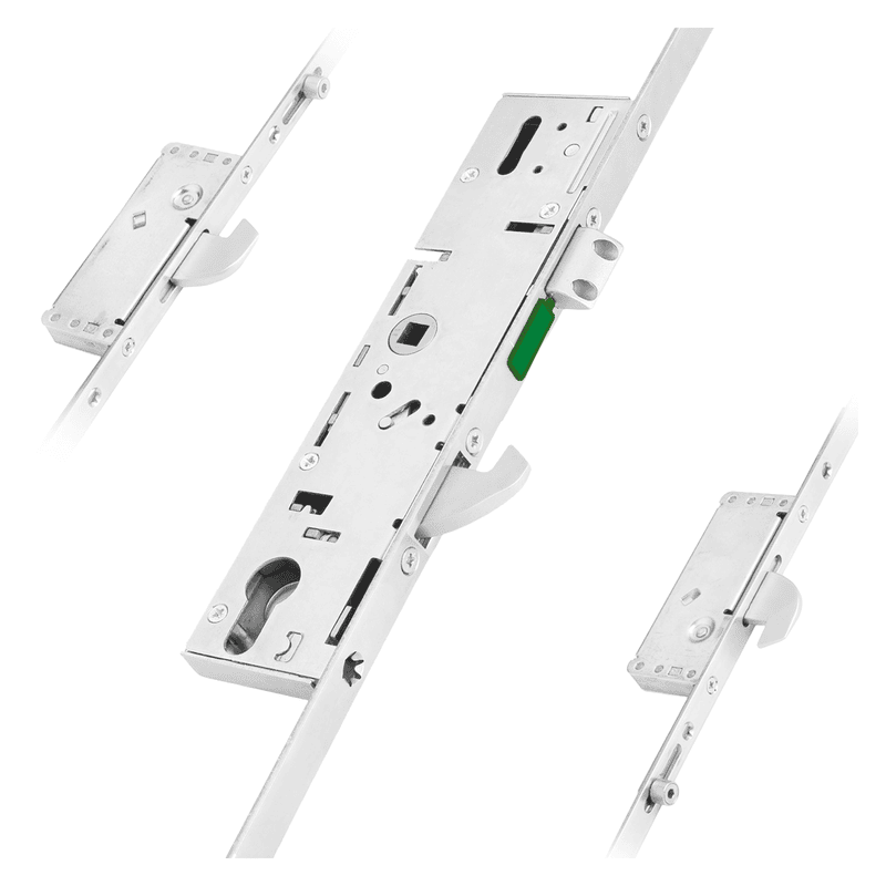 3 Hook 2 Roller Euro Cylinder Multi Point Door Lock Lever Lever - 8000 Series