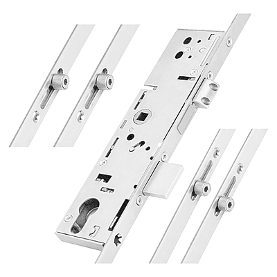 4 Hook Euro Cylinder Aluminium Trim Multi Point Door Lock